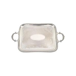 Ensemble de 2 plateaux de service en aluminium argenté, forme personnalisée, pour la présentation des aliments sur table, utilisés dans les hôtels et les mariages. - Product Image 6