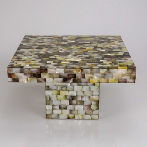 Élégant support à gâteau carré à motif floral fait à la main accessoires de cuisine en nacre - Product Image 2