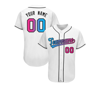 เสื้อเบสบอลผู้ชายไล่เฉดสี คอวี แขนสั้น ระบายอากาศได้ดี พิมพ์หมายเลขทีม 9 ชุดกีฬาออกแบบเองได้ - Product Image 2