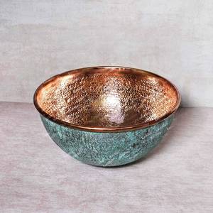 Cuencos de cobre martillado económicos y en oferta para decoración de mesa y diseño, cuenco de metal para servir frutas, cuenco decorativo de metal. - Product Image 5