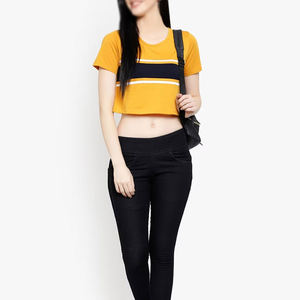 T-shirt de sport personnalisé pour femme, coupe courte, manches courtes, écologique, respirant, extensible, pour fitness, gym, yoga, vêtements de sport, fournisseur OEM ODM - Product Image 5