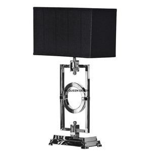 Modern Table Lamp Fabric Shade Colorful Living Room Restaurant Decor Bedroom Glossy Black Base European Style Table Lamp - Product Image 6