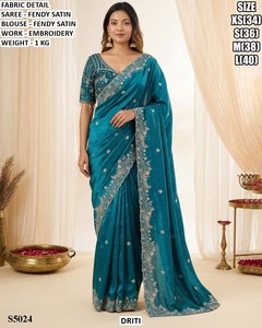 Sari traditionnel Zari Vistara Shree Krishna Textiles - Textile ethnique indien pour occasions festives - Évacuation de l'humidité pour la saison été/hiver - Product Image 3