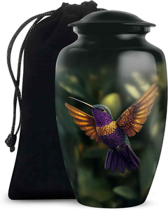 Urnes funéraires décoratives en laiton, faites à la main, style américain, pour homme et femme, avec logo personnalisé - Product Image 1