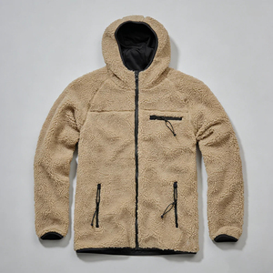 Chaquetas de lana polar ecológicas de gran tamaño con cuello alto, gruesas, reversibles, con bolsillos superiores, cálidas y sólidas para primavera - Product Image 2