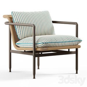 Chaise longue moderne avec structure en métal et coussin, idéale pour le jardin, la maison, le balcon et les hôtels - Product Image 1