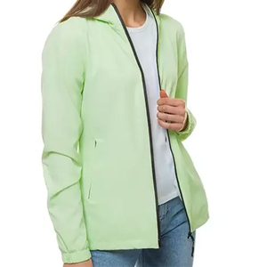 Custom Logo Men's & Women's Windbreaker Jacket Plus Size Outdoor Sports Waterproof Breathable Knitted Hood Winter <b>Zipper</b> Summer - Product Image 2