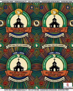 Printed African Wax Print Cotton Fabric Manufacturer OEM Church Convention Anniversary Celebration Supplier Ghana Nigeria Kenya - Product Image 1