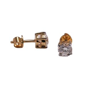 Pendientes de Diamante CVD de Corte Redondo de 1 Quilate para Mujer, Pendientes de Oro Amarillo Sólido de 14 Quilates, Regalo para Mujer - Product Image 5