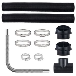 Tubo Flessibile Estensibile da 3 Pollici per Riscaldatore Diesel, Tubo di Scarico in Acciaio Inox da 1 Pollice, Connettore a T con 2 Prese d'Aria, Componenti per Sistemi HVAC - Product Image 1