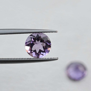 Piedras preciosas de 10mm de corte redondo facetado de amatista natural de Brasil, precio asequible, joyería de piedra calibrada al por mayor del fabricante - Product Image 1
