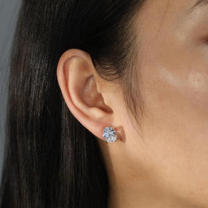 s925 sterling silver moissanite stud earrings 0.5ct 1ct 2ct oval cut moissanite earrings for men women luxury solitaire <b>post</b> - Product Image 5
