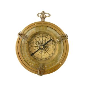 Brújula de estilo vintage, artículos náuticos metálicos de latón, brújula de lujo antigua personalizable, artículos de decoración del hogar para artículos - Product Image 1