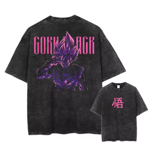 Camiseta Vintage con Estampado de Anime para Hombre y Mujer, Estilo Casual Urbano, de Algodón, Talla Grande - Product Image 1