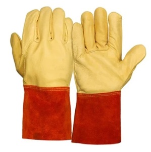 Gants de soudage TIG en cuir de vachette noir ignifuge avec logo personnalisé - Flexibles, sans latex, sans silicone pour les soins personnels - Product Image 4