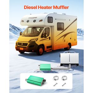 Marmitta per Riscaldatore Diesel da 0,94 Pollici, in Alluminio, con 2 Morsetti e Viti, Perfetta per Riscaldatori Diesel - Aggiornamento per Condizionatore da Parcheggio Auto - Product Image 2