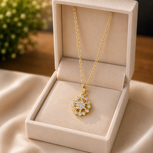 Brilliant Round Diamond Pendant <b>Necklace</b> <b>Silver</b> Tone Moissanite Charm <b>Necklace</b> for Women Wedding Gift Jewelry - Product Image 6