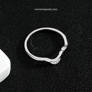 Anillo de Plata S925 con Incrustaciones de Circonio, Diseño Geométrico, para Mujer, Regalo para Bodas y Fiestas - Product Image 4