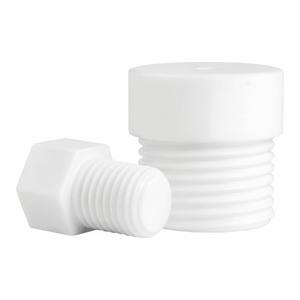 Bouchon d'étanchéité en PTFE NPT pour ports de couvercle de réacteur non utilisés, tête hexagonale, finition lisse - Product Image 3