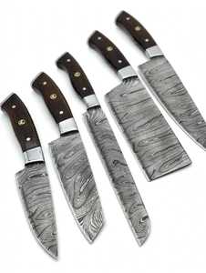 Juego de Cuchillos de Cocina de 5 Piezas de Acero de Damasco Hechos a Mano con Mango de Madera de Palisandro, Juego de Cuchillos Culinarios - Product Image 2