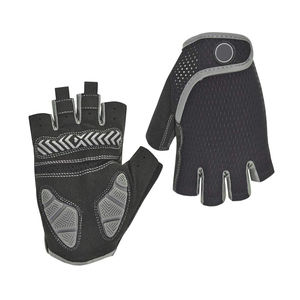 Gants de cyclisme d'hiver personnalisés à demi-doigts, unisexes, doux, légers, antidérapants, avec fermeture auto-agrippante, conception OEM - Product Image 1