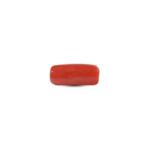 Handcrafted 6.65 Carat Synthetic Red Coral Oval Cabochon Loose Gemstone for Fine Jewelry - Product Image 2