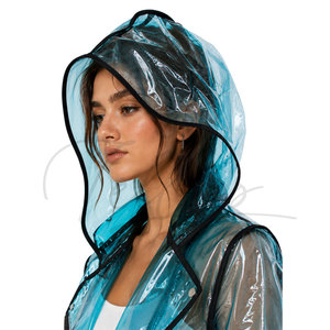 Manteau de pluie transparent imperméable en EVA de haute qualité pour femmes et hommes, portable et clair - Product Image 2