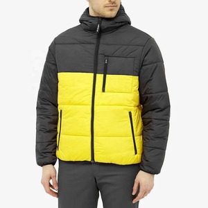 Men's Bomber Jacket Black Yellow Color Blocking Waterproof Windproof Zipper Closure Spring Casual Formal Outerwear <b>Camouflage</b> - Product Image 2