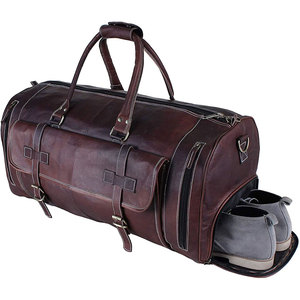 2026 Hot Sale High Premium Quality Genuine <b>Leather</b> Duffle <b>Bag</b> for <b>Men</b> Luxury Sport-Style <b>Travel</b> Duffel <b>Bag</b> for Gym Use - Product Image 3