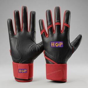 Guantes de Bateo de Béisbol y Sóftbol Personalizados con Nombre y Número, Guantes de Bateo de Béisbol de Primera Calidad con Agarre para Entrenamiento para Jugadores - Product Image 3