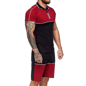 Ensembles courts pour hommes 2 pièces, tenue de plage à manches courtes, ensemble de jogging, ensemble de t-shirts 2 pièces OEM - Product Image 2