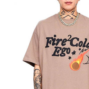 Camisetas de Cuello Redondo Extra Grandes para Hombre, Hechas a Medida, de Alta Calidad, 100% Algodón Tejido, con Estampado Puff e Impresión de Logotipo Personalizado - Product Image 4