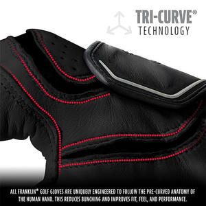 Gants de golf professionnels - Gants de golf en cuir de qualité supérieure - Adhérence maximale - Blanc - Noir - Product Image 5