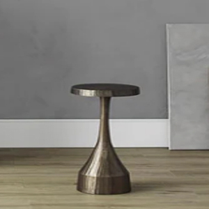 โต๊ะวางเครื่องดื่มอะลูมิเนียมหล่อสีดำ สูง 23 นิ้ว - Product Image 5
