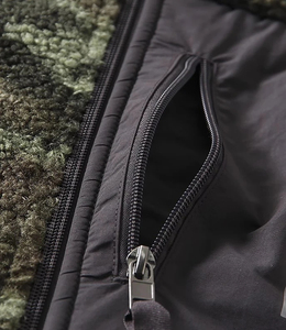 Chaqueta de lana gruesa para hombre con cremallera y cuello alto, abrigo informal cálido de invierno - Product Image 4