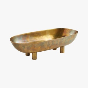 Plateau décoratif en bronze antique en forme de baleine, fait main, en métal, centre de table nautique, style côtier, plat de rangement pour la maison et l'hôtel - Product Image 4