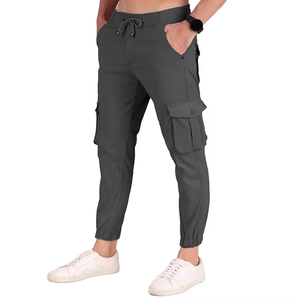 Autumn Mens Eco Friendly Multi Pocket Cargo Pants Durable <b>Drawstring</b> Casual Outdoor Workwear <b>Trousers</b> - Product Image 5