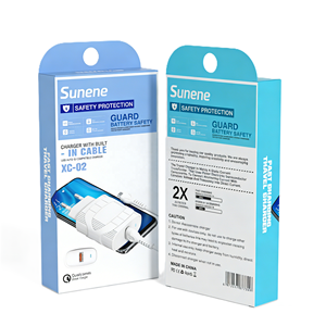 Caja de Embalaje Plegable para Cargador, Papel Reciclado Personalizado, Embalaje Ecológico para Productos Electrónicos - Product Image 1