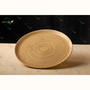 Plateau en bambou fait à la main Produit durable moderne écologique Caractéristique décorative Fabriqué au Vietnam - Product Image 2