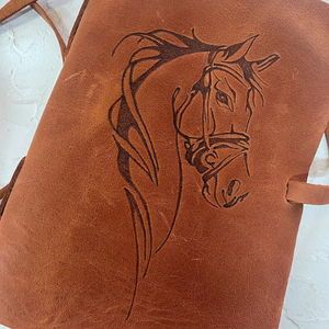 Diario de Cuero Esotérico de Estilo Vintage Hecho a Mano, Único, Al-Amir, con Patrón de Caballo, de la Artesanía Tradicional de Rajasthan - Product Image 5