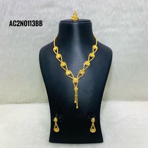 Conjunto de collar chapado en oro de diseñador Joyería de moda en línea-¡Compre ahora! - Product Image 1