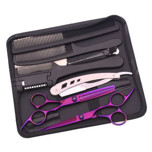 Ciseaux à cheveux professionnels de 6,0 pouces, ciseaux de coupe, ciseaux à effiler, peigne de coiffure, rasoir, ensemble d'outils de salon de coiffure - Product Image 4