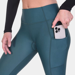 Leggings Capri de Cintura Alta para Mujer, Color Sólido, Tejido Elástico, Deportivos, Sin Costuras, Material de Spandex y Nailon, para Todas las Temporadas - Product Image 5