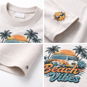 T-shirt pour homme 100 % coton personnalisé en gros - Fabricant et fournisseur OEM 320g Impression numérique Séchage rapide et respirant Logo personnalisé - Product Image 4