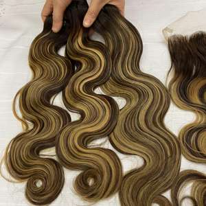 Body Wave Super Double Drawn Bundles Mix Color avec toutes les longueurs 100% cheveux humains vietnamiens pour les femmes noires Styles - Product Image 1