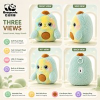 Peluche d'avocat IA pour enfants avec yeux LED émotionnels, raconteur de histoires parlant, douce et câline, rechargeable USB-C, coffret cadeau
