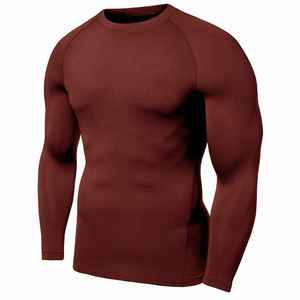 High Quality Unisex <b>Compression</b> MMA Rash Guard Breathable Long Sleeve <b>Shirt</b> Protection Customizable for <b>Men</b> - Product Image 4