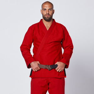 Pantalones de Artes Marciales de Poliéster/Nylon Rojos con Estampado Completo y Cintura Elástica para Entrenamiento Masculino - Duraderos - Product Image 5