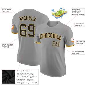 เสื้อเบสบอลสั่งทำพิเศษลดราคา เสื้อทีมแบบกำหนดเอง ระบายเหงื่อได้ดี ผลิตจากโพลีเอสเตอร์ แขนสั้น รับผลิตแบบ OEM ODM - Product Image 5