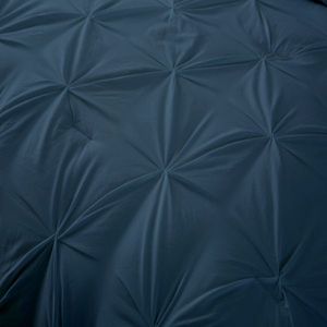 King Comforter Set with 1 Down Alternative Comforter and 2 Pillow Shams 3 Piece Pintuck Navy Bedding Set Ultra Comfortable - Product Image 6
